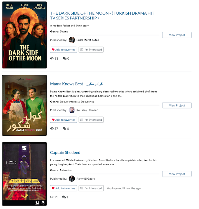 "صالون الانتاج المشترك" يطلق أداة "صالون المشاريع " خلال مهرجان القاهرة السينمائي الدولي لتمكين فرص الشراكات والتمويل المشترك في المسلسلات او الافلام العربية